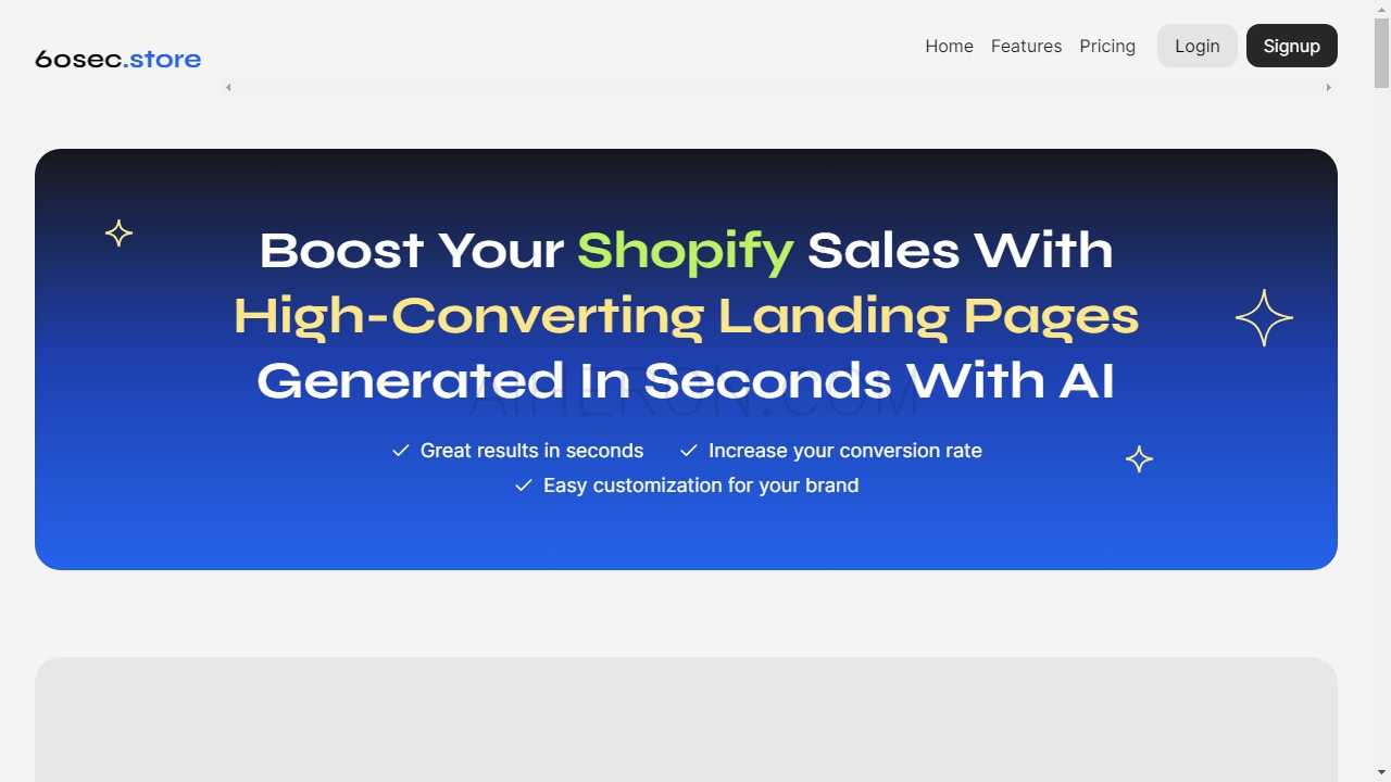 Shopify 商家的 AI 登陸頁解決方案